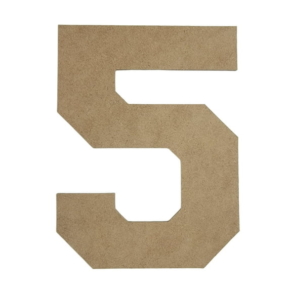 Wooden Number Unfinished, Collegiate Font, Craft Cutout