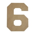 thumbnail image 1 of Wooden Number Unfinished, Collegiate Font, Craft Cutout, 1 of 3