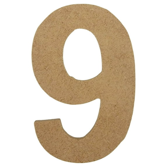 Wooden Number Unfinished, Rockwell Font, Craft Cutout