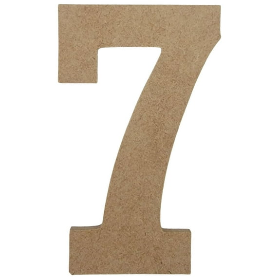 Wooden Number Unfinished, Rockwell Font, Craft Cutout