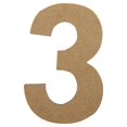 thumbnail image 1 of Wooden Number Unfinished, Rockwell Font, Craft Cutout, 1 of 3
