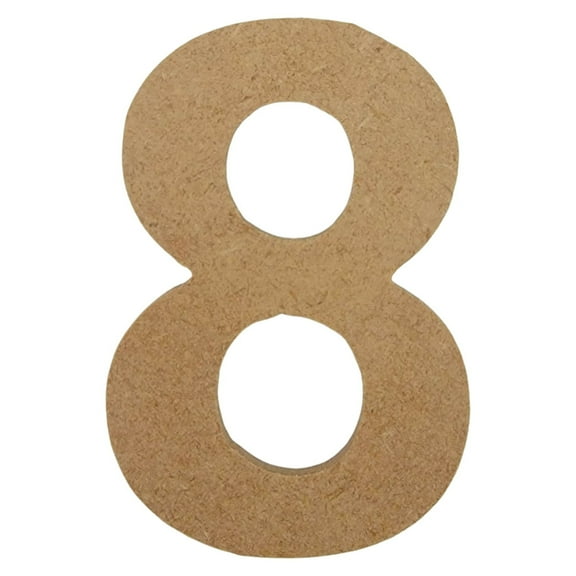 Wooden Number Unfinished, Rockwell Font, Craft Cutout