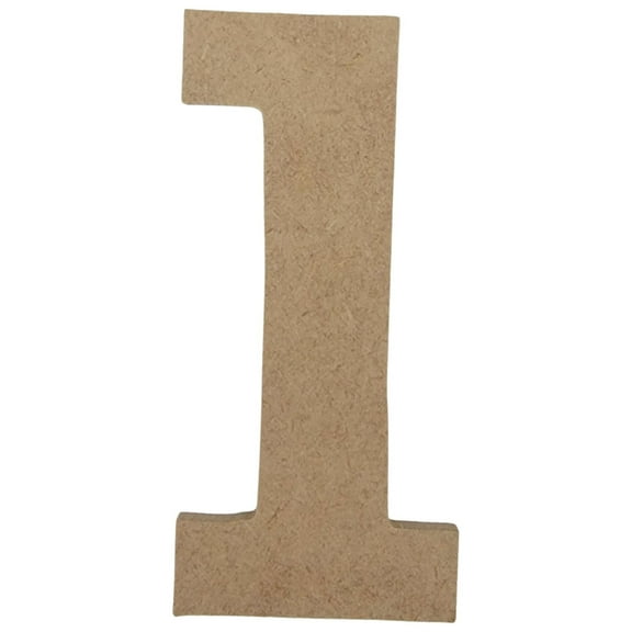 Wooden Number Unfinished, Rockwell Font, Craft Cutout