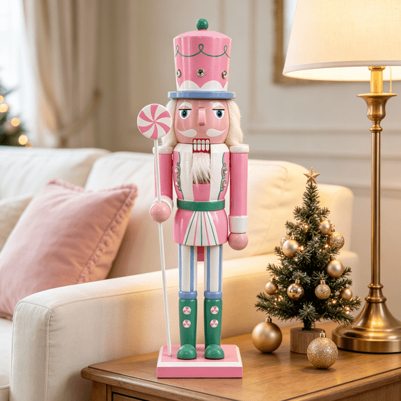Wooden Nutcracker Figurine Christmas Soldier Hand-Painted 12 inch