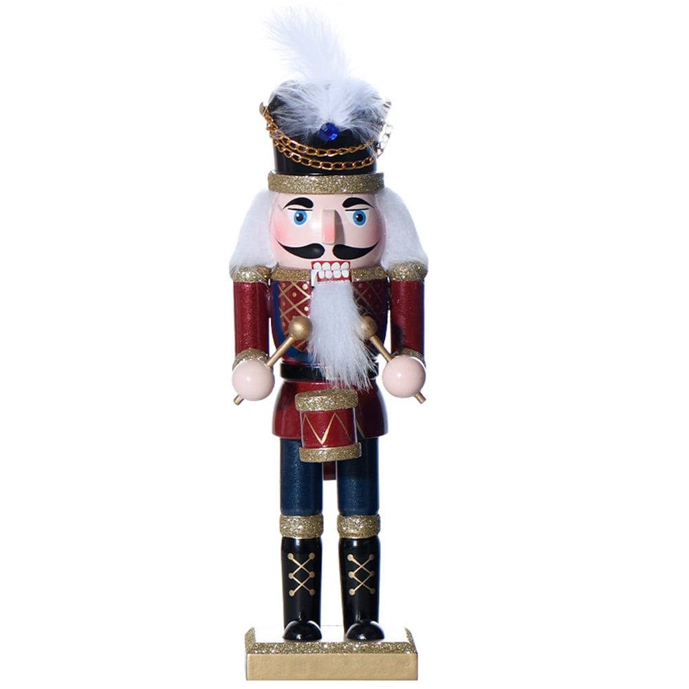 Wooden Nutcracker Figurine Wood Nutcracker Christmas Desktop Decor