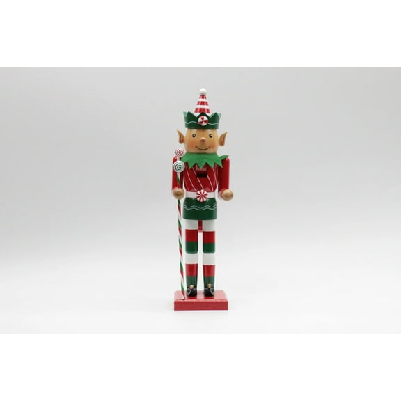 Wooden Nutcracker Holiday Elf Wizardi F07M6-7