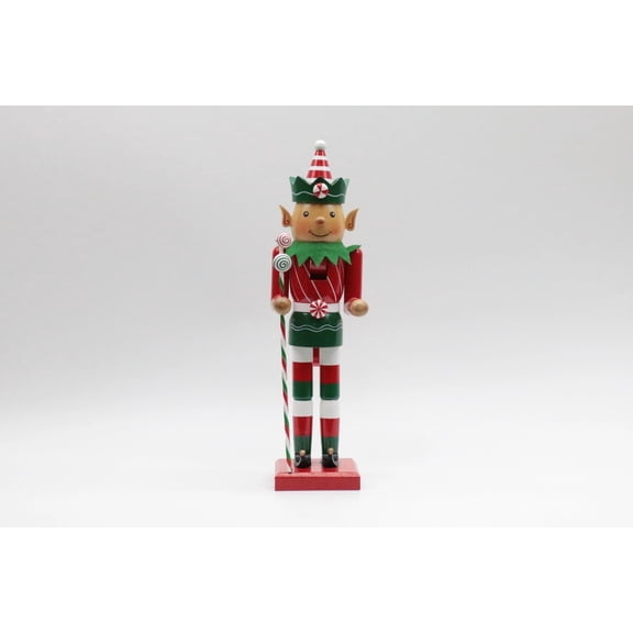 Wizardi Wooden Nutcracker Holiday Elf F07M6-7