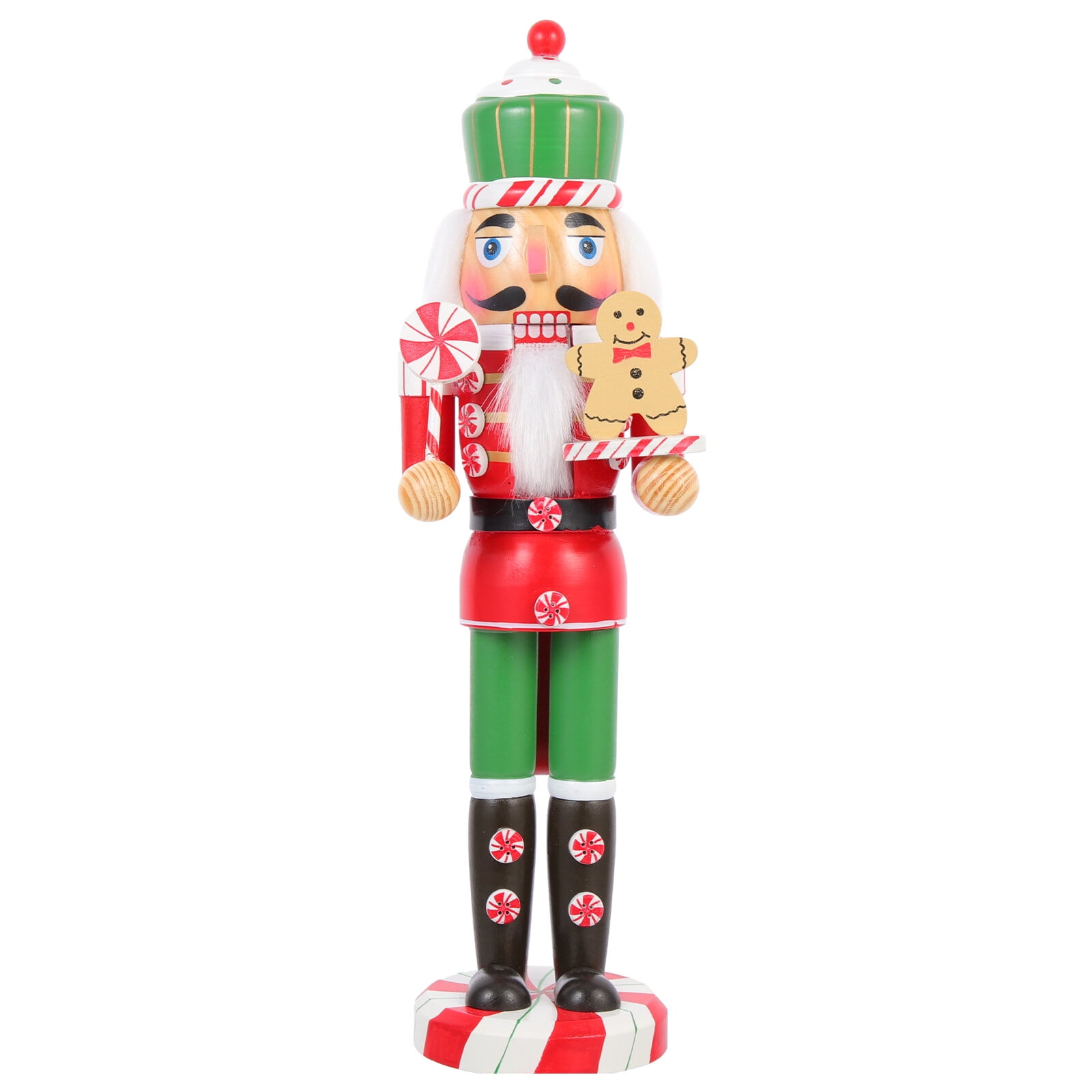 Wooden Nutcracker Statue Funny Nutcracker Figurine Decorative Wooden