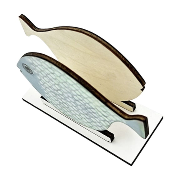 Wooden Oceans Animal Theme Tissue Holder for Kitchen Dining Room Restaurant Tissue Dispenser,Coastal Table Decor Centerpiece