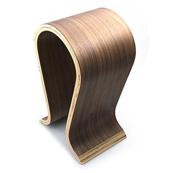 Wooden Omega Headphones Stand/Hanger/Holder - Walnut Finish