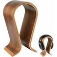 thumbnail image 1 of Wooden Omega Headphones Stand/Wooden Headphone Hanger/Wood Headset Holder/Omega Earphone Desk Display Hanger - Wooden Headsets Walnut Finish, 1 of 6