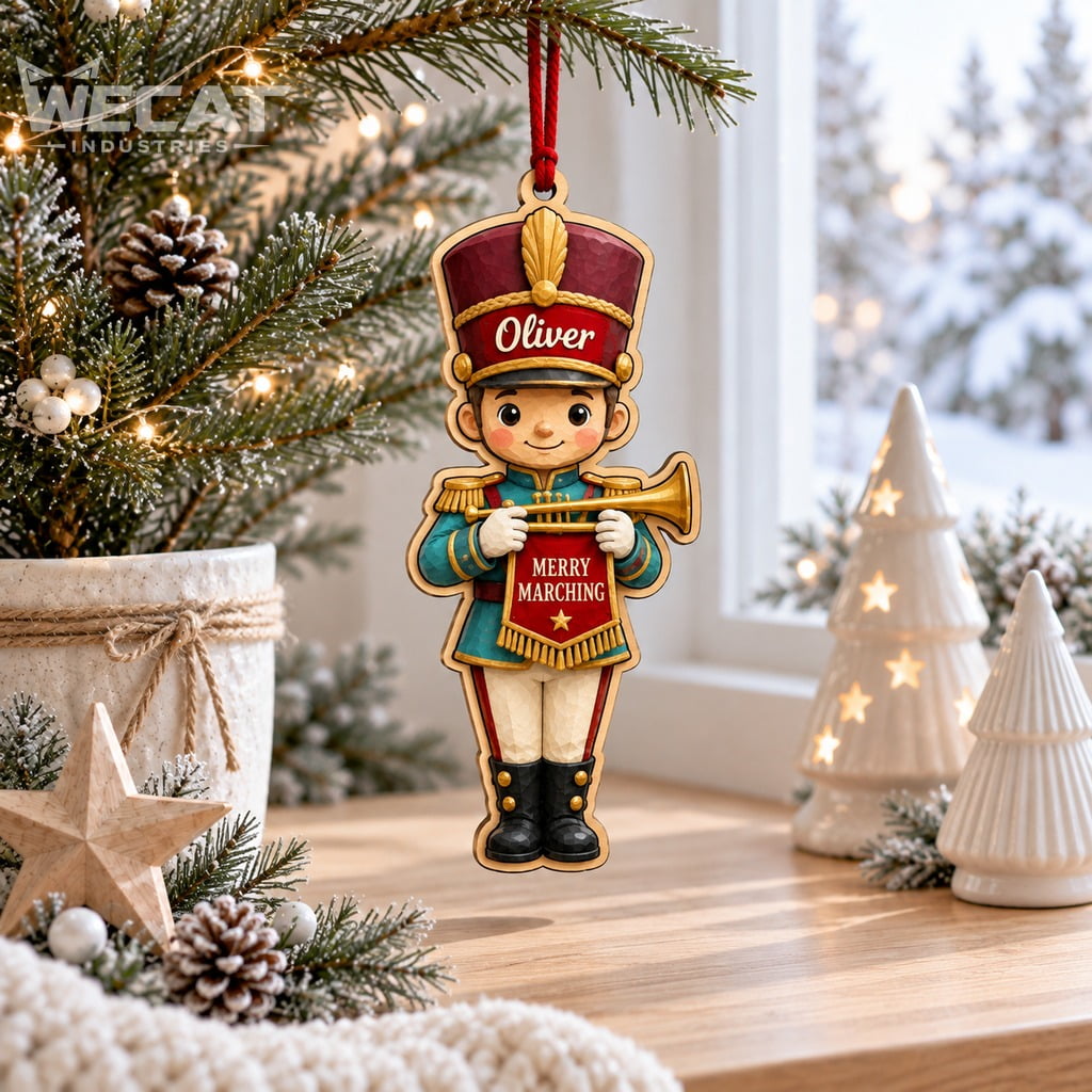 Trumpiter Wooden Ornament Christmas Toy Soldier Trumpeter, Tree Hanging, Holiday ...