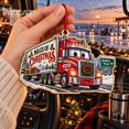 Customer Driver Tree Wooden Ornament Custom Name Semi Truck Christmas Tree Hanging for ...