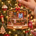 Wooden Ornament, Personalized Christmas Cupcake Shop Tree Hanging for ...