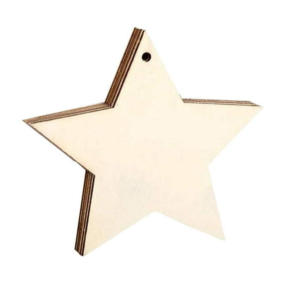 Wooden Ornaments, 10 Pcs Ornament Decoration Kit For The Christmas Tree , Wooden Decorations With Hanging Cords Christmas Decoration DIY Crafts