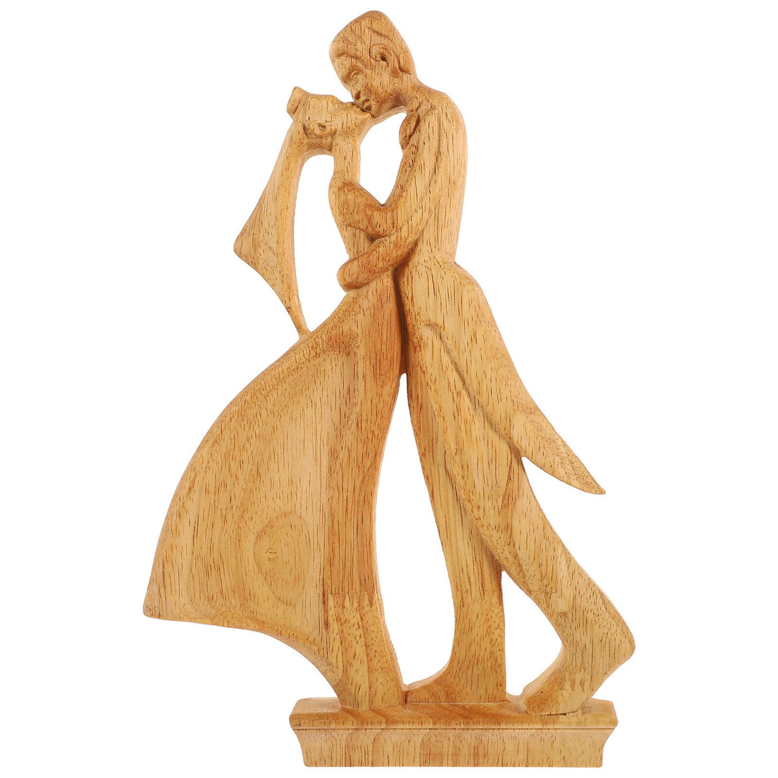 Wooden Ornaments Love Couple Statue Gift for Couples Home Decor Lover