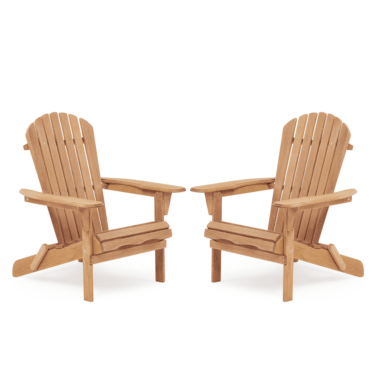 Wooden Outdoor Folding Adirondack Chair Set of 2 Wood Lounge Patio Chair for Garden,Garden, Lawn, Backyard, Deck, Pool Side, Fire Pit