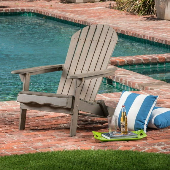 Wooden Outdoor Patio Adirondack Chair, Acacia Wood Folding Adirondack Chair, Lawn Chair for Porch Backyard Deck, Widely Used in Outdoor, Fire Pit, Deck, Outside, Garden, Campfire Chairs, Gray