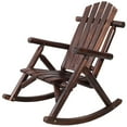 thumbnail image 1 of Wooden Oversized Porch Rocker Chair With Wide Seat and Tall Backrest,High Back Smooth Rocking Chairs for Outdoor & Indoor, 1 of 9