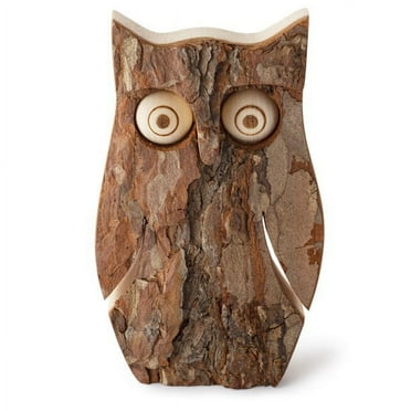 Wooden Owl Figurines Home Decorations - Rustic Owl Statue - Gift for Owls Lovers - Small