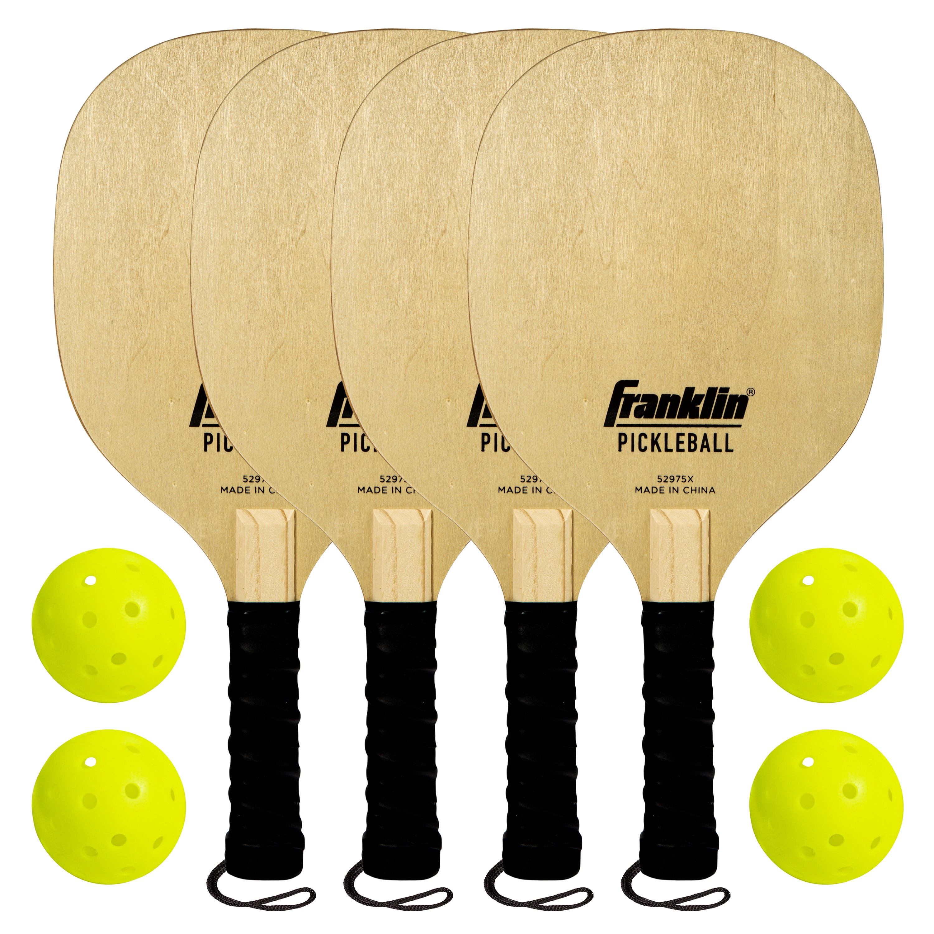 Wooden Paddle and X40 Pickleball Set