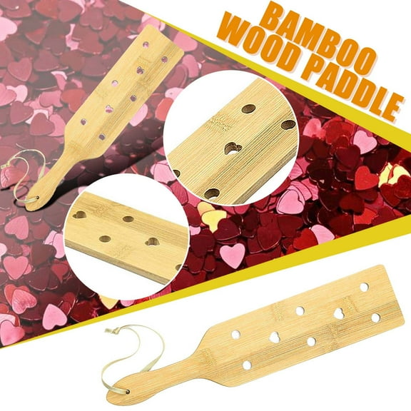 Wooden Paddle with Airflow Holes Unfinished Wooden Paddle for Craftwood DIY 13.4*2.9*0.4in
