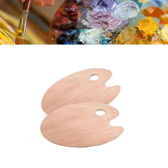 Wooden Paint Palette Art Pallet for Painting 7.87x11.8In Color Mixing Paint Tray Palette Non-Stick Artist Tray for Office Outdoor Home 2pcs