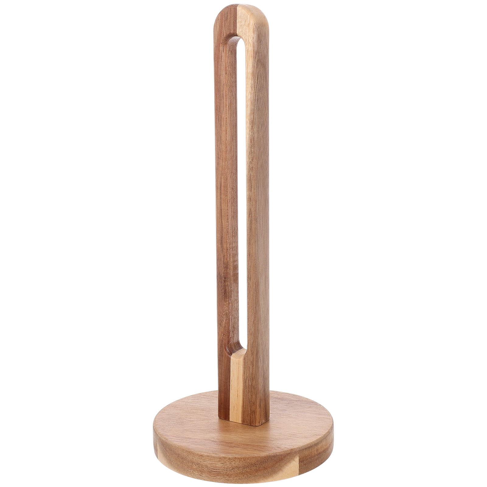 Wooden Paper Towel Holder Plastic Wrap Storage Rack Bag Brown 31.00X13.00X13.00CM