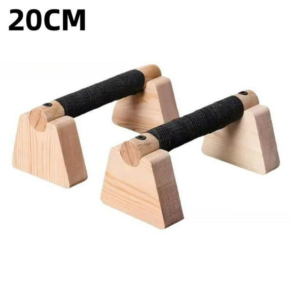 Wooden Parallettes Bars - Wood Calisthenics Equipment for Handstand Training, Push Up Bars & Handstand Blocks, Pushup Handles for Men