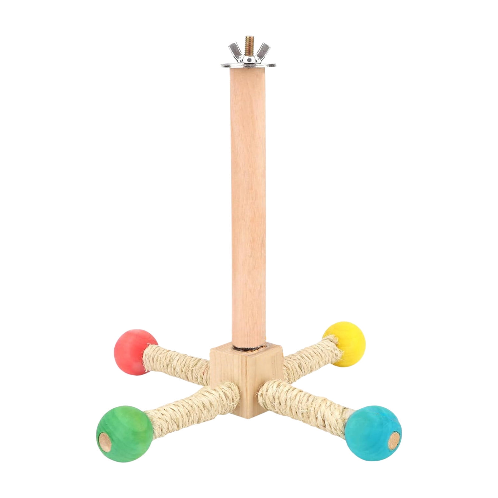 Rotating Bird Playgym For Pets Reference: Wooden Parrot Stand With 360 Degree Rotating Gym Sisal Rope