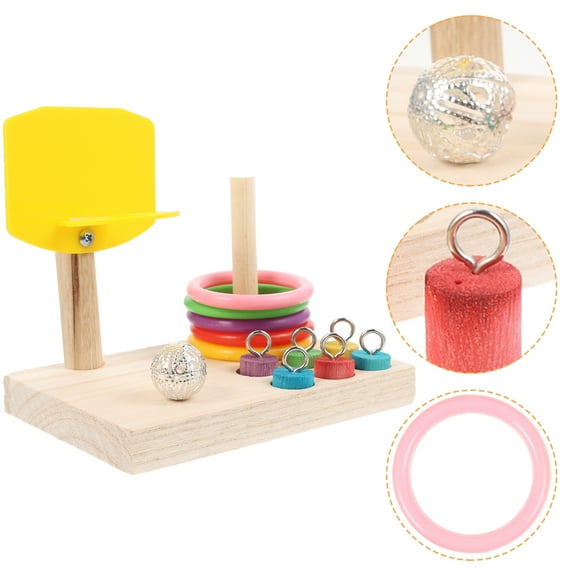 1 Set Mini Basketball Toy for Parrot Bird Cage Training