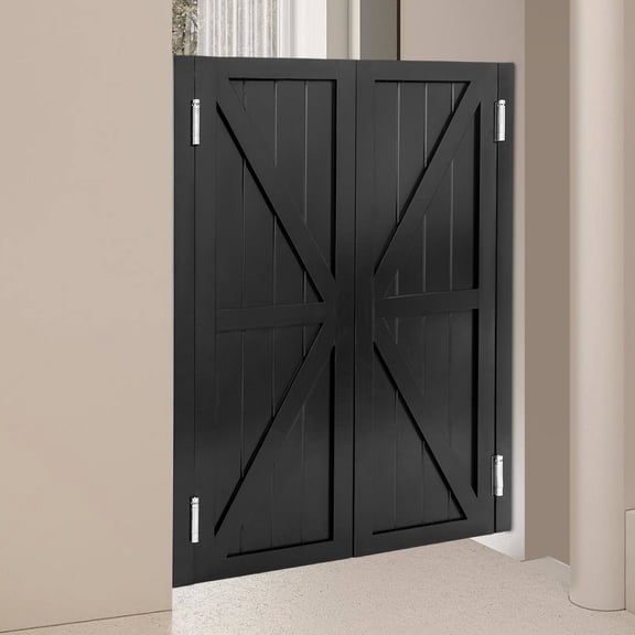 Wooden Partition Door Auto Close 180 Swing Saloon Doors with Hinges Coffee Shop