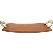 Wooden Party Platter Tray Perfect for Breakfast, Appetizers, Coffee, Bar, and Food Display - 18x10x1 Inches