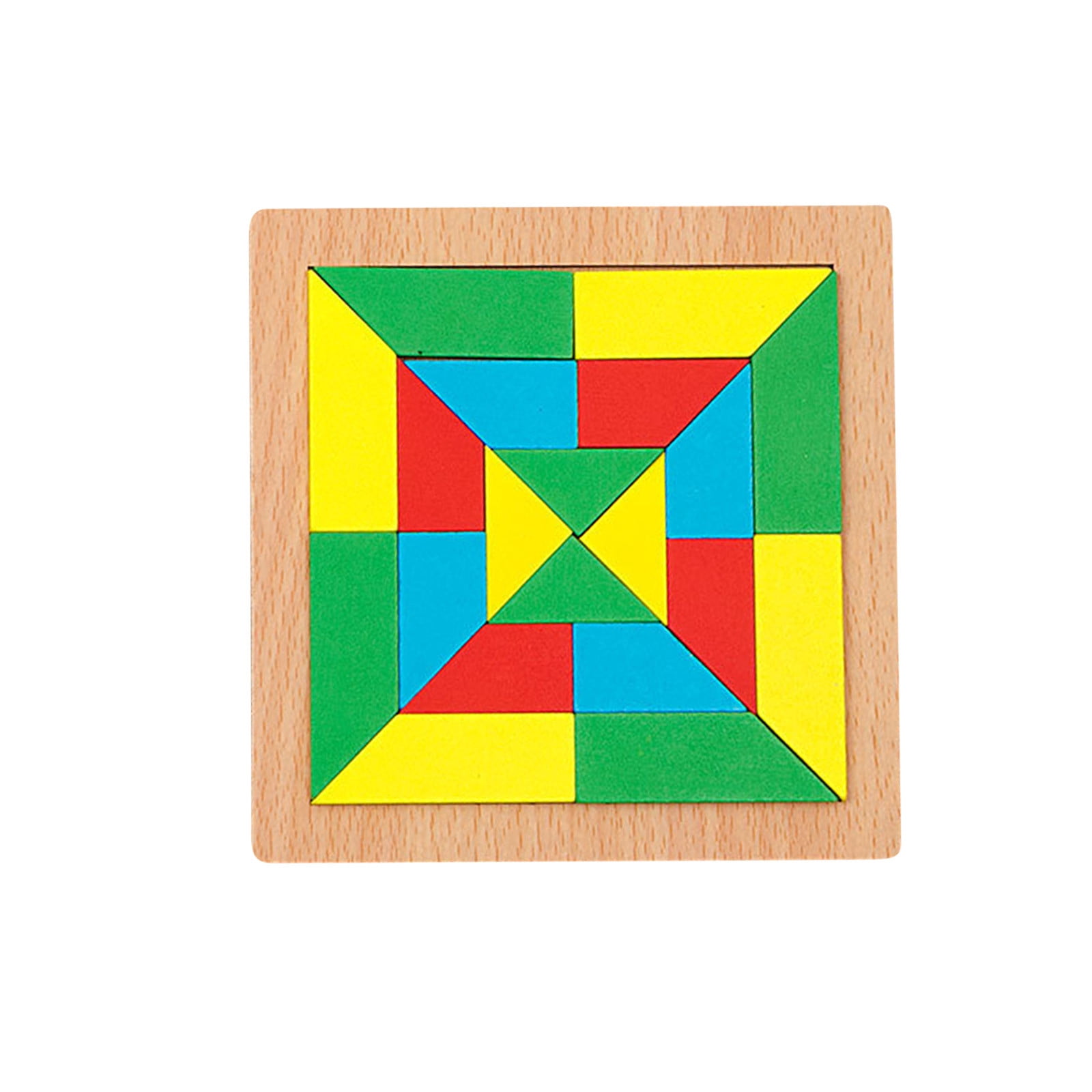 Wooden Pattern Blocks Montessori Toys Shape Puzzles Kindergarten ...