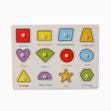 Wooden Peg Puzzle for Toddlers, Wooden Montessori Toddler Puzzles for 3 4 5 Years Old (Alphabet Number Shape ), Preschool Education Learning Puzzle Toys for Girls and Boys