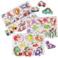 thumbnail image 1 of Wooden Peg Puzzles for Toddlers 1-3,Dinosaur Puzzle for Kids, Montessori Toys for 1-3+ Years Girl Boy,, 1 of 7