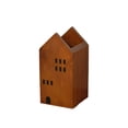 thumbnail image 1 of Wooden Pen Holder, Desk Organizer, House Shaped Pen Container for Office Supplies, Durable Solid Wood Construction with Non-Slip Base, Compact Open Top Design for Easy Access, 1 of 6