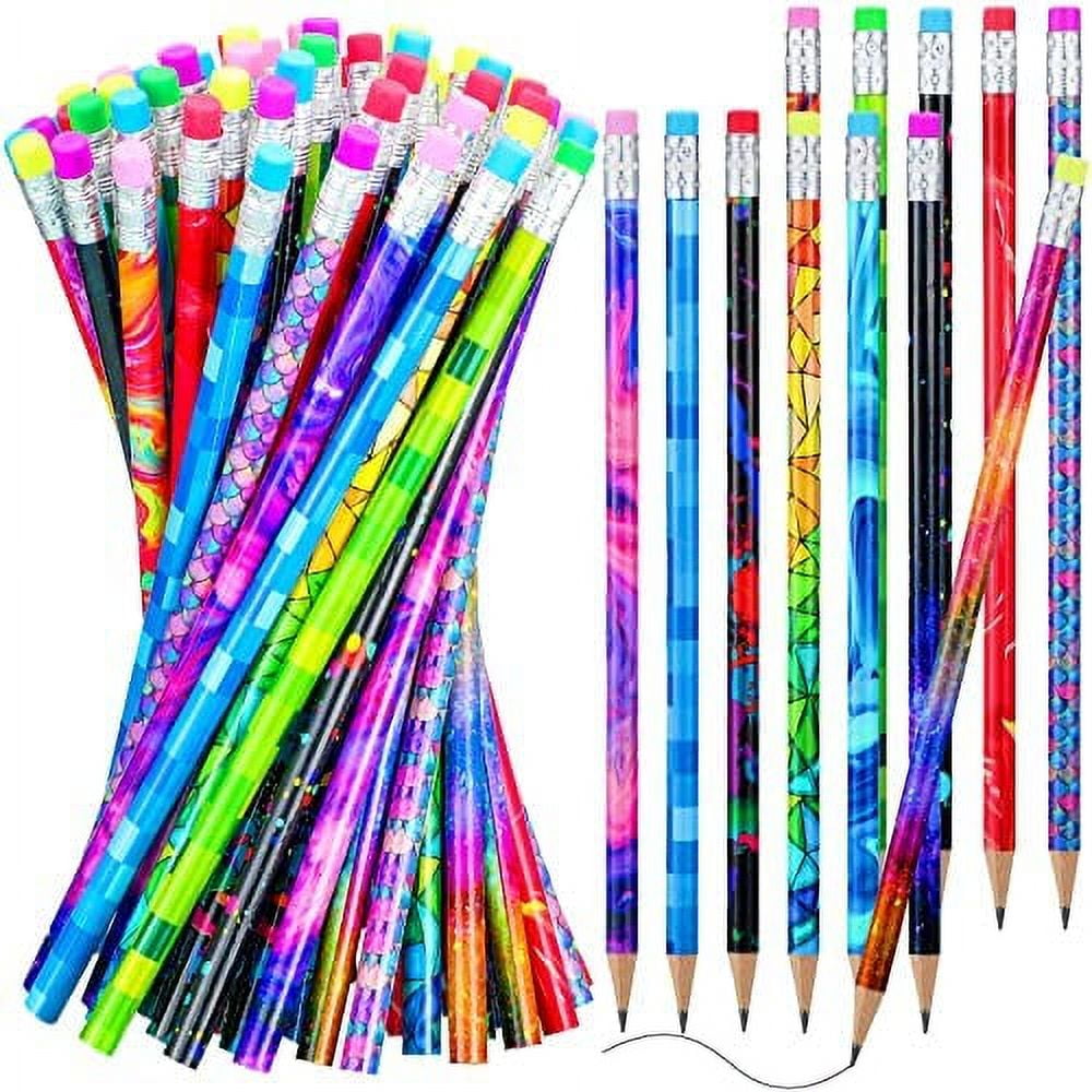 Vikakiooze Back to School Supplies, Pre-Sharpened Pencil with Eraser Cute Pencil Graphite Pencil Sketch Pencil Birthday Pencil Wooden Pencil for Kids