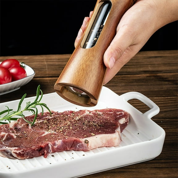 Wooden Pepper Grinder, Manual, Ceramic Core, Acrylic Pepper Powder Container, Multi-Purpose, Accurate Grinding, Easy to Use, Elegant Design, Preserves Freshness, Durable