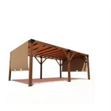 Wooden Pergola Gazebo for Patio,14'x20' Outdoor Pergola Garden Shelter Cedar Framed with Retractable Shade Canopy for Backyard,Deck,Garden,and Lawn