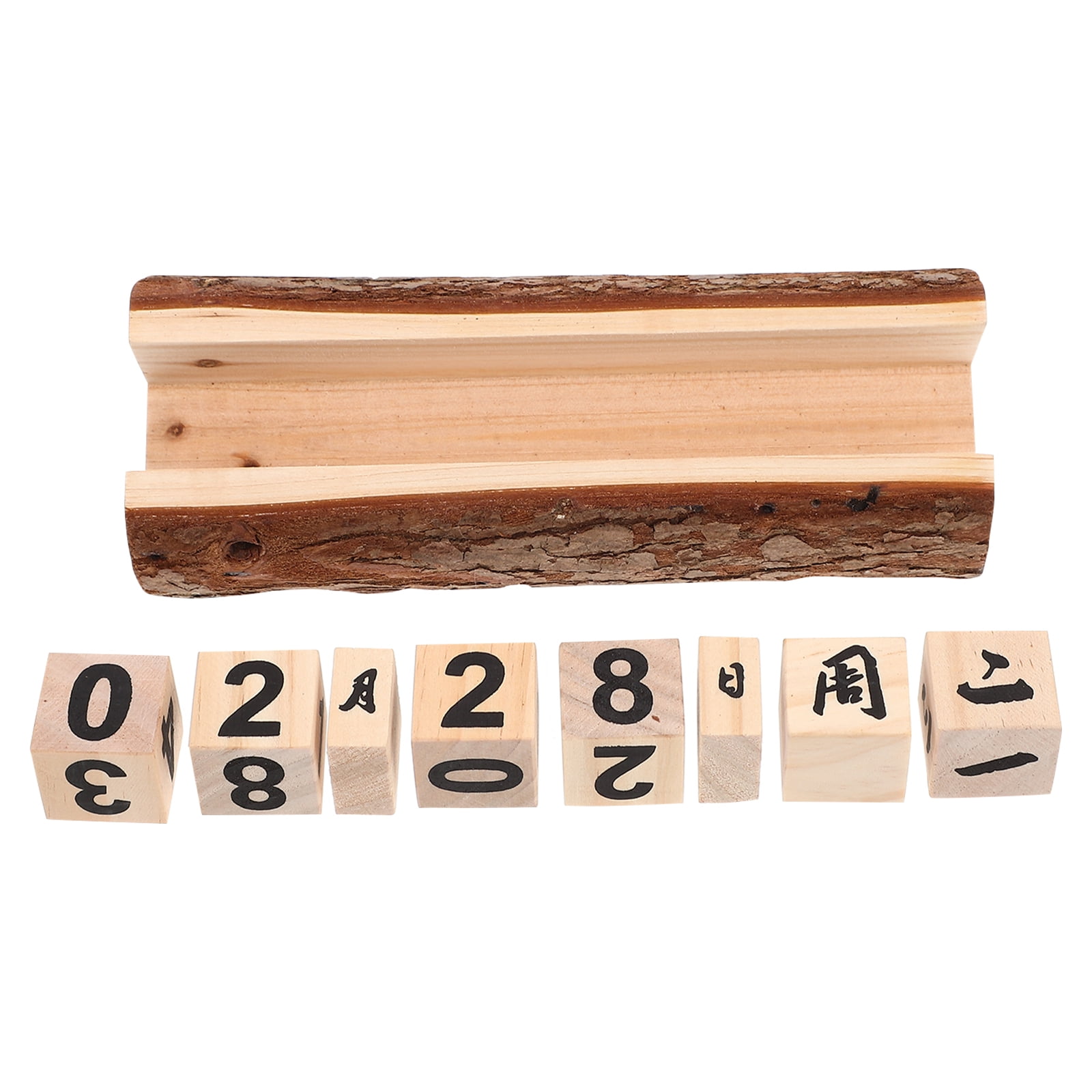 Wooden Perpetual Calendar Desk Blocks Calendar DIY Yearly Planner