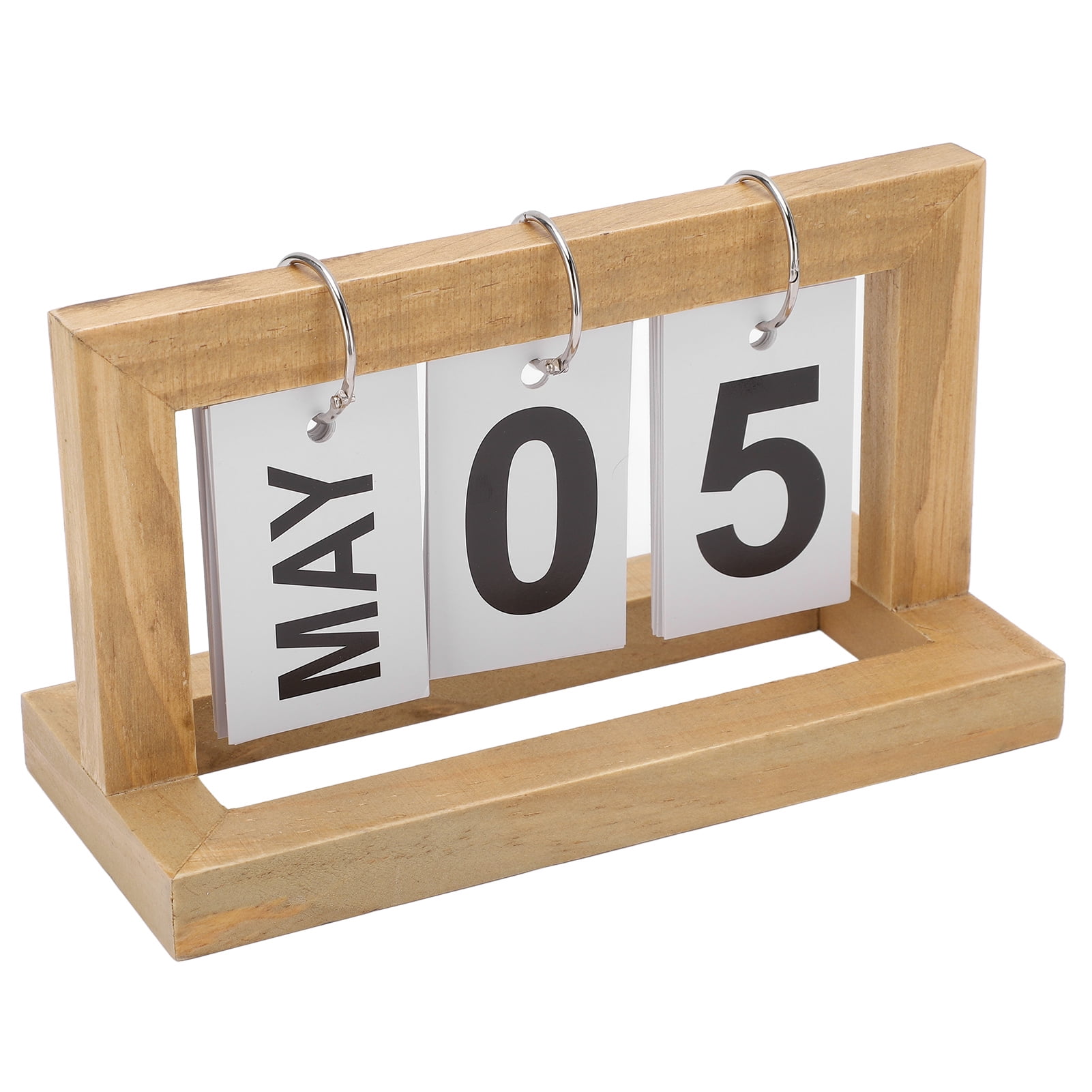 Wooden Perpetual Desk Calendar, Small Desk Calendar Wood Colour Months