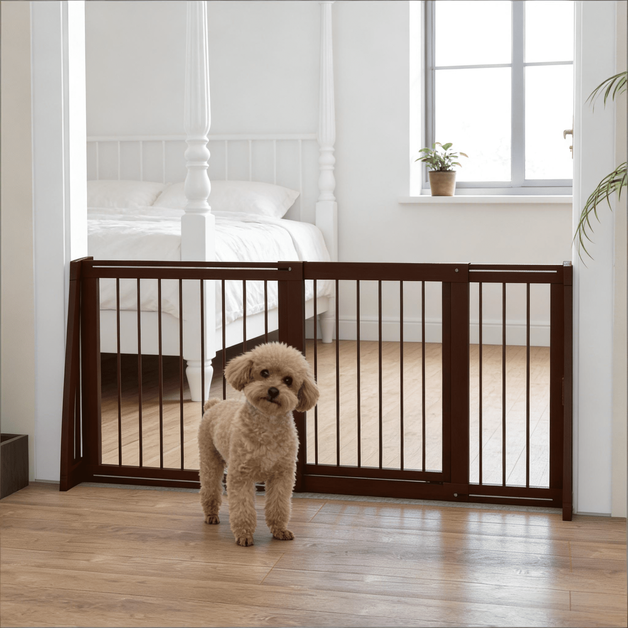 Wooden Pet Gate, Freestanding Pet Gate