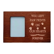 Wooden Pet Urn for Dog or Cat Ashes - Memorial Cremation Urn with Photo Frame, Keepsake Memory Box with Flannel Lining, Pet Sympathy Remembrance Gift
