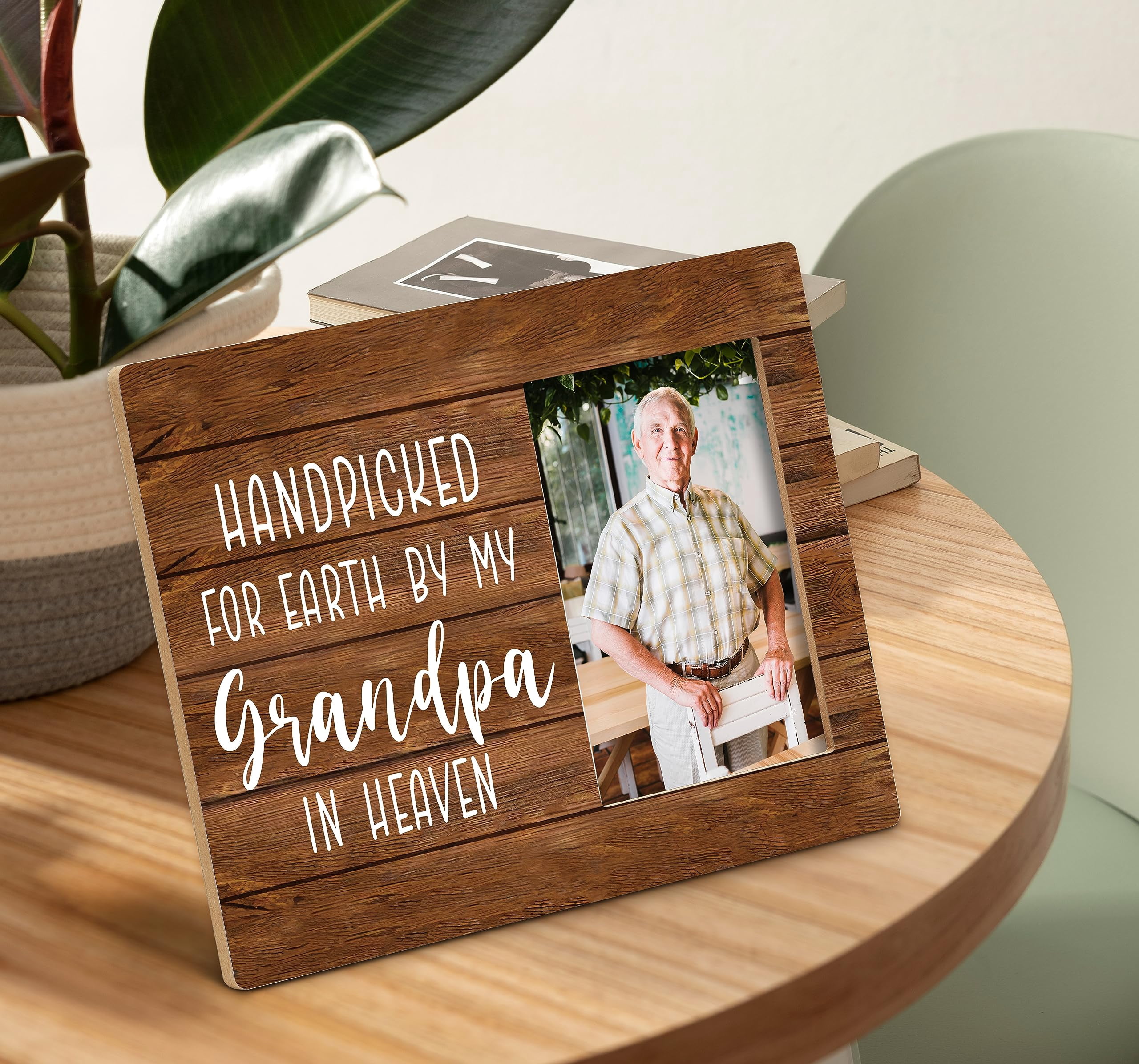 Wooden Photo Frame 10x8 Inch Memorial Gift for Grandpa Sympathy Memory ...
