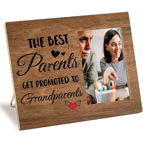 Wooden Photo Frame 4 x 6 Standing Wall Mounted Vintage Decor Picture Frames with Adjustable Kickstand Portrait Photos Tabletop Display Birthday Thanksgiving Gifts for Parents colorful DIY