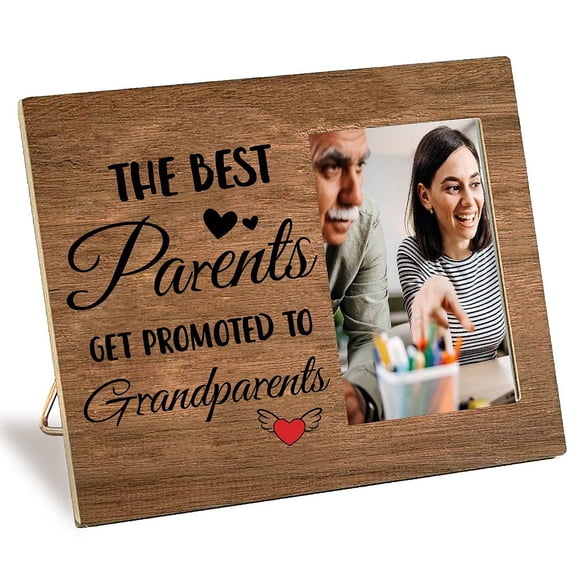 Wooden Photo Frame 4 x 6 Standing Wall Mounted Vintage Decor Picture Frames with Adjustable Kickstand Portrait Photos Tabletop Display Birthday
