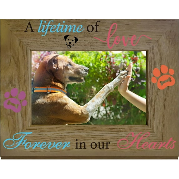 Wooden Photo Frame 4 x 6 Standing Wall Mounted Vintage Desktop Wall Decor Picture Frames with Adjustable Kickstand Portrait Display for Pet Photo Keepsake Christmas Thanksgiving Day Gifts Colorful