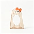 thumbnail image 1 of Wooden Photo Frame 4X6 Inch Halloween Pumpkin Ghost Tabletop Picture Frame with Stand, Cute Mini Pet Frame for Tiered Tray Decor, Home Mantel Shelf Desk Display, Spooky Farmhouse Fall Decor, 1 of 5
