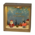 thumbnail image 1 of Wooden Photo Frame Night Light Christmas Night Lights Ornament Holiday Gift Decoration Living Room Bedroom Office Ornament, 1 of 7